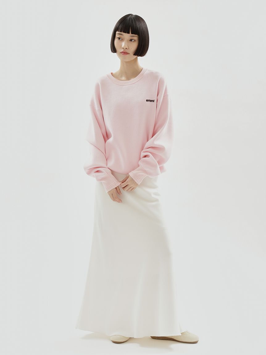 emmi atelier「【ONLINE限定カラーあり】emmiロゴスウェットライクニット」|ニット・セーター|