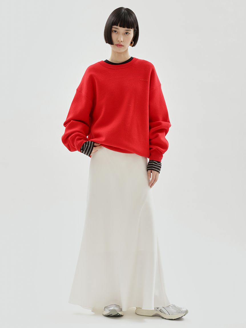 emmi atelier「【ONLINE限定カラーあり】emmiロゴスウェットライクニット」|ニット・セーター|