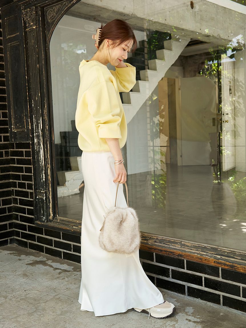 emmi atelier「【ONLINE限定カラーあり】emmiロゴスウェットライクニット」|ニット・セーター|