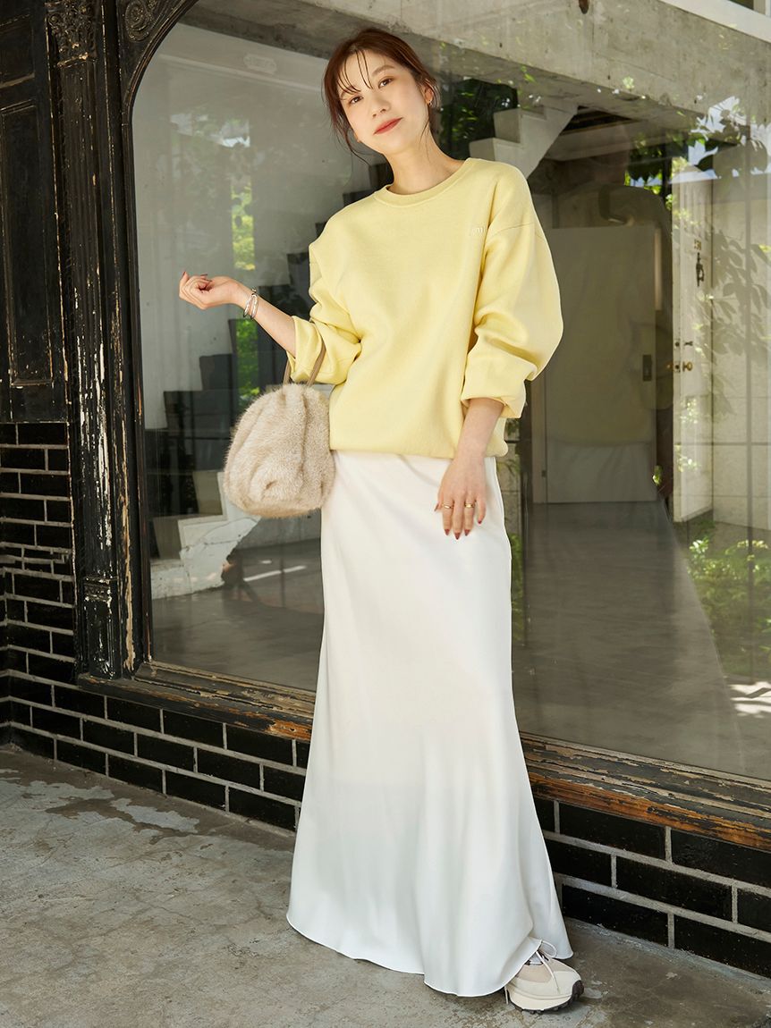 emmi atelier「【ONLINE限定カラーあり】emmiロゴスウェットライクニット」|ニット・セーター|