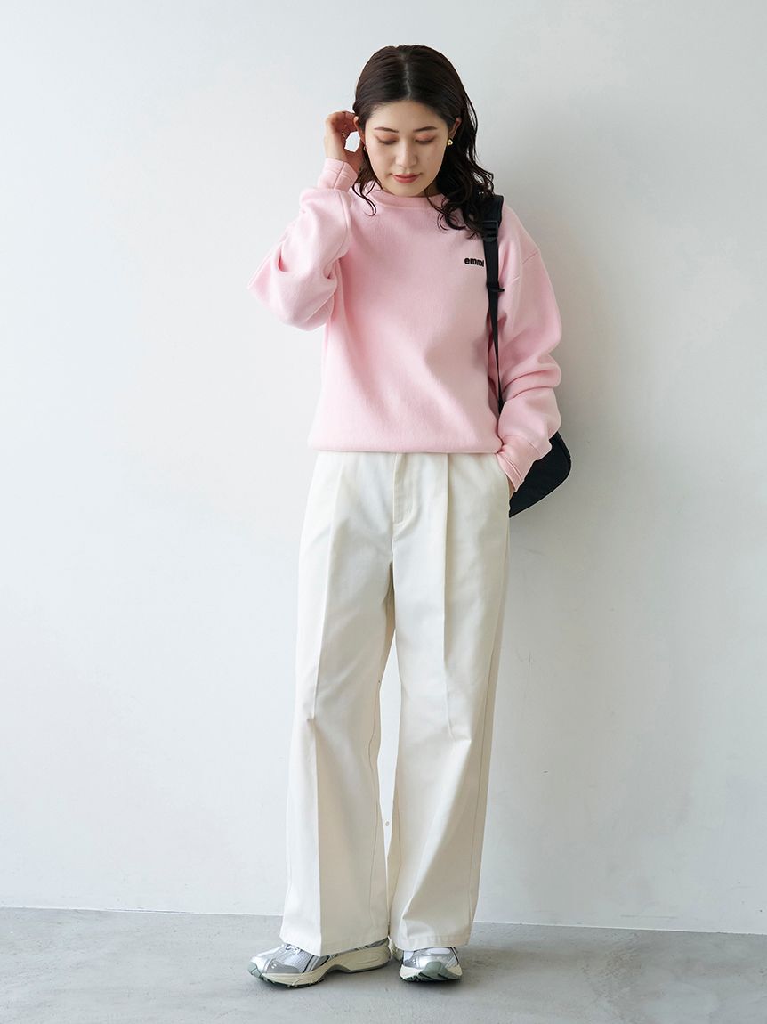 emmi atelier「【ONLINE限定カラーあり】emmiロゴスウェットライクニット」|ニット・セーター|