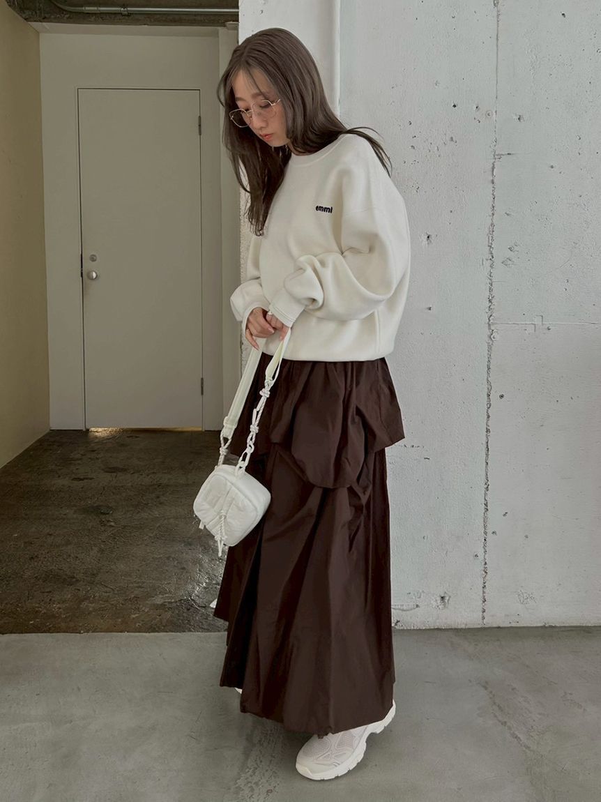 emmi atelier「【ONLINE限定カラーあり】emmiロゴスウェットライクニット」|ニット・セーター|