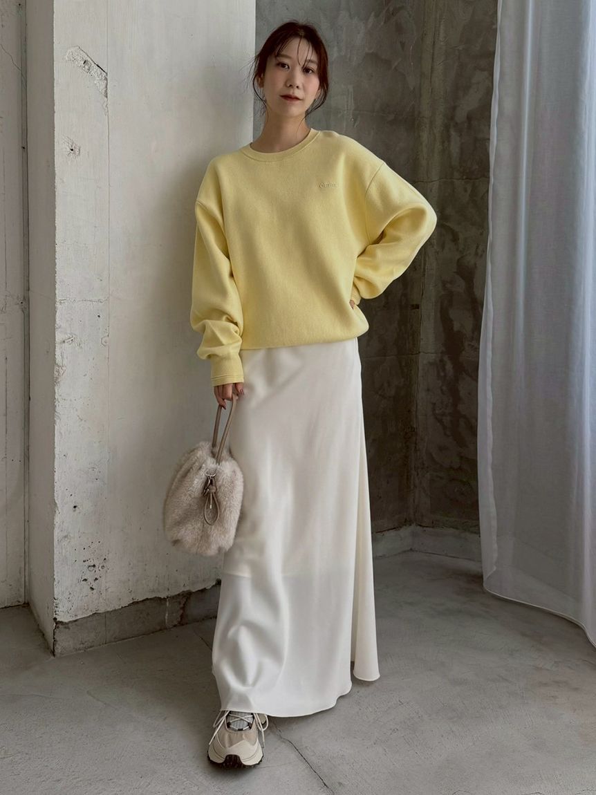 emmi atelier「【ONLINE限定カラーあり】emmiロゴスウェットライクニット」|ニット・セーター|