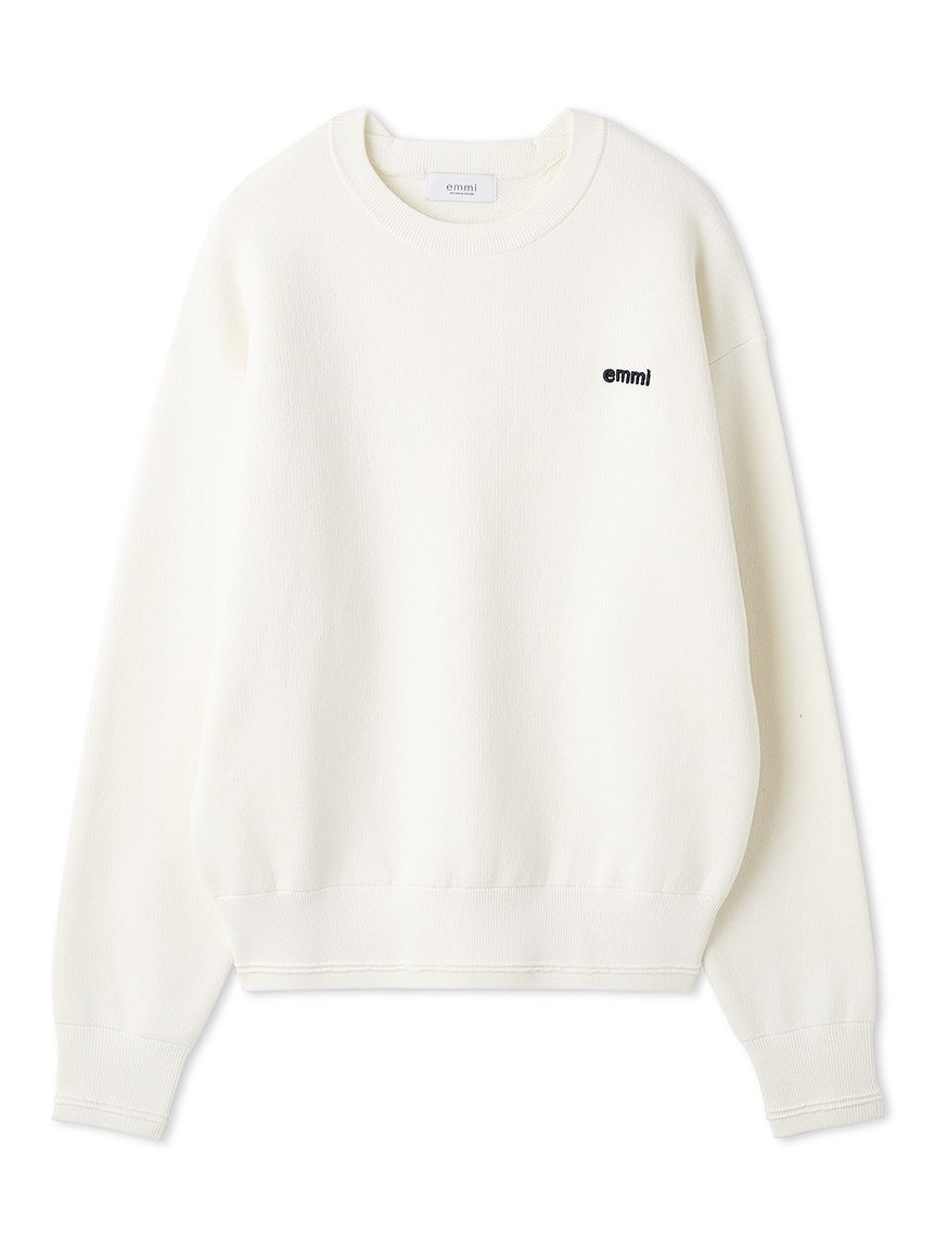 emmi atelier「【ONLINE限定カラーあり】emmiロゴスウェットライクニット」|ニット・セーター|