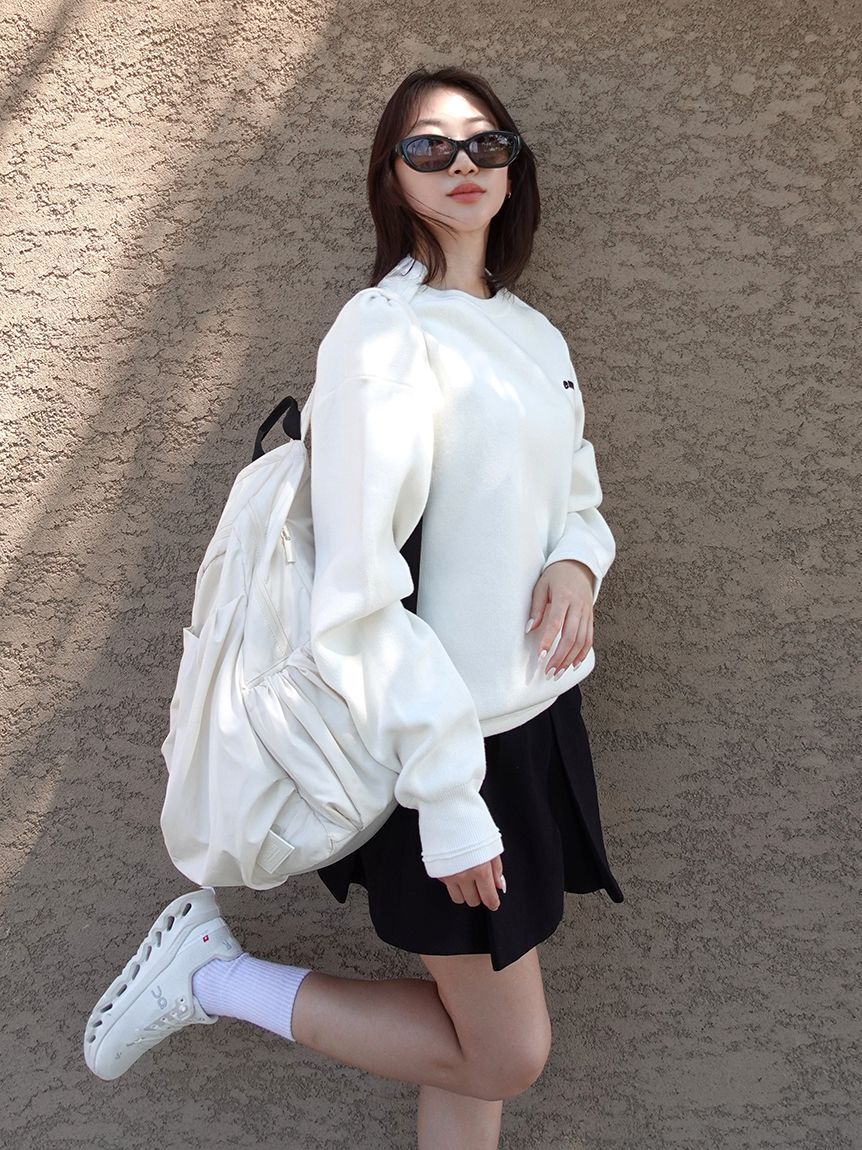 emmi atelier「【ONLINE限定カラーあり】emmiロゴスウェットライクニット」|ニット・セーター|