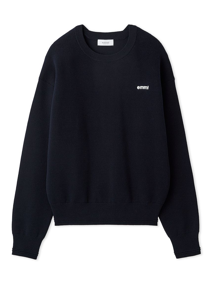 emmi atelier「【ONLINE限定カラーあり】emmiロゴスウェットライクニット」|ニット・セーター|