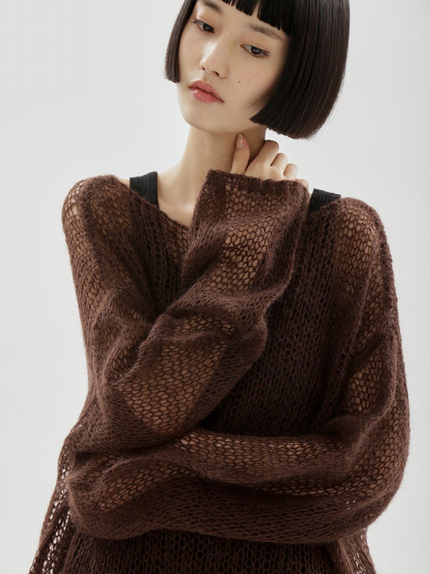 emmi atelier「【ONLINE限定カラーあり】モヘアニットプルオーバー」|ニット・セーター|