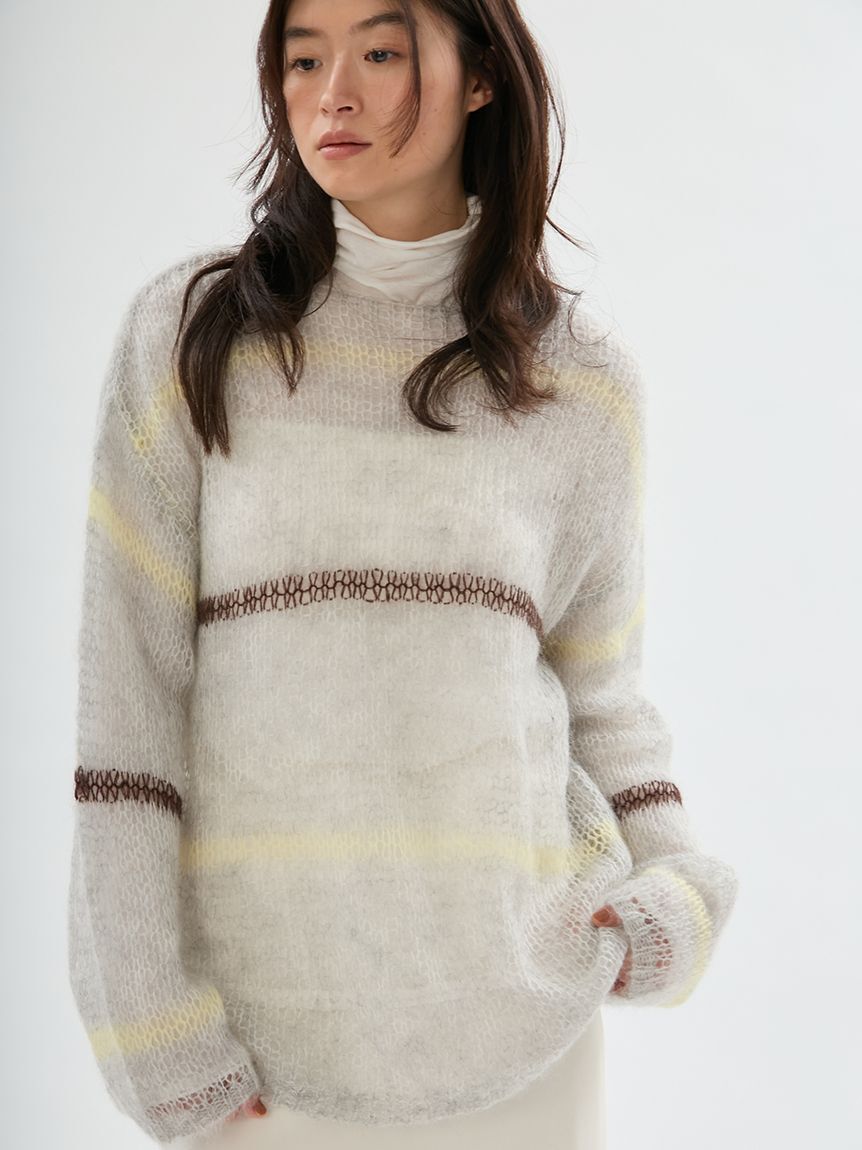 emmi atelier「【ONLINE限定カラーあり】モヘアニットプルオーバー」|ニット・セーター|