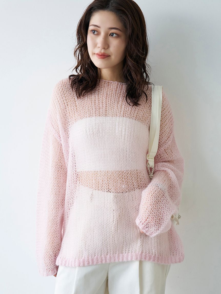 emmi atelier「【ONLINE限定カラーあり】モヘアニットプルオーバー」|ニット・セーター|PNK