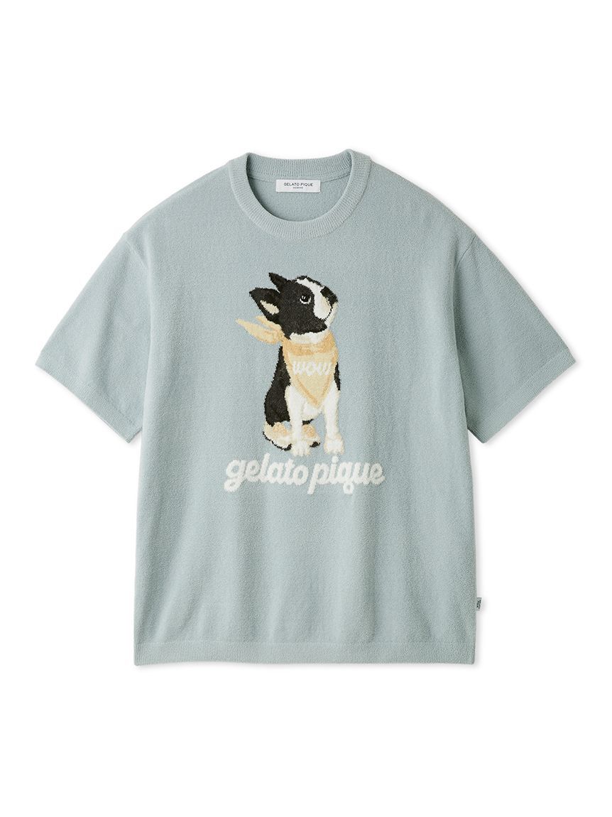 GELATO PIQUE HOMME「【HOMME】エアリーモコボストンテリアジャガードプルオーバー」|プルオーバー|BLU