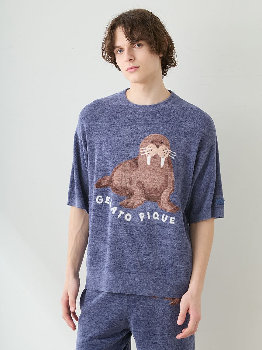 GELATO PIQUE HOMME「【HOMME】【接触冷感】スムーズィーliteシーアニマルジャガードプルオーバー」|プルオーバー|