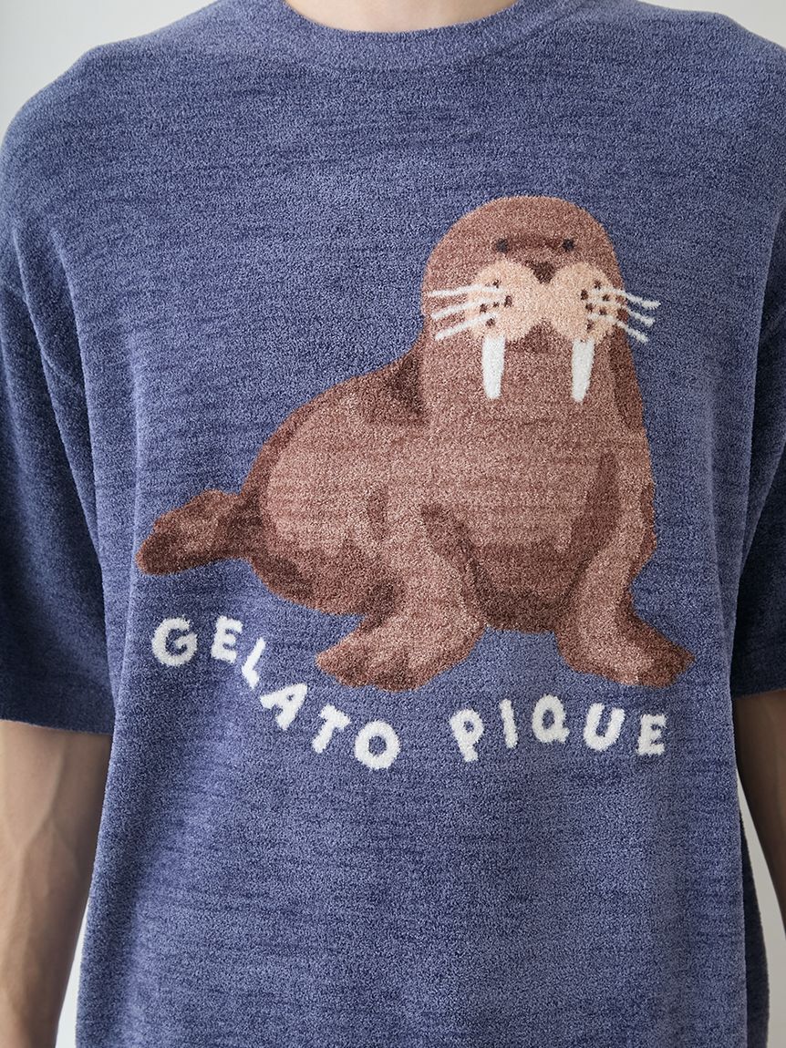 GELATO PIQUE HOMME「【HOMME】【接触冷感】スムーズィーliteシーアニマルジャガードプルオーバー」|プルオーバー|