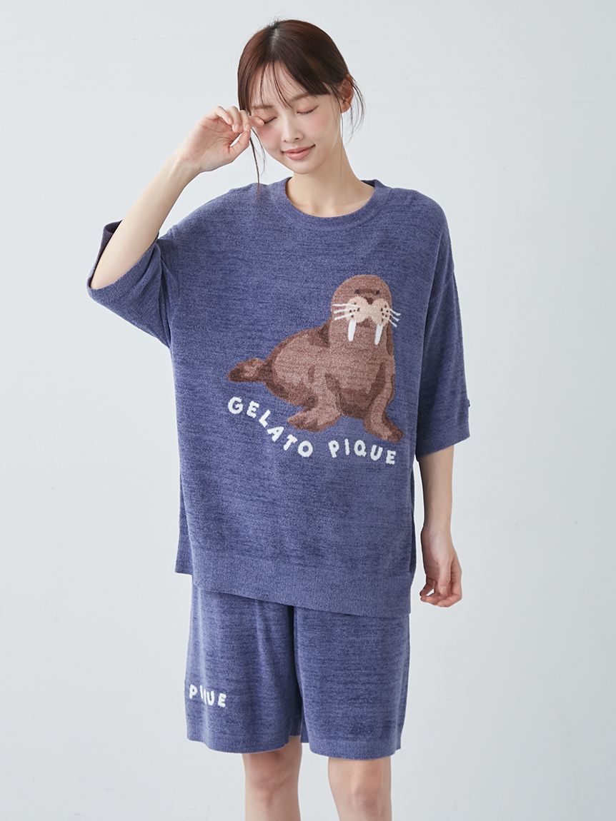GELATO PIQUE HOMME「【HOMME】【接触冷感】スムーズィーliteシーアニマルジャガードプルオーバー」|プルオーバー|