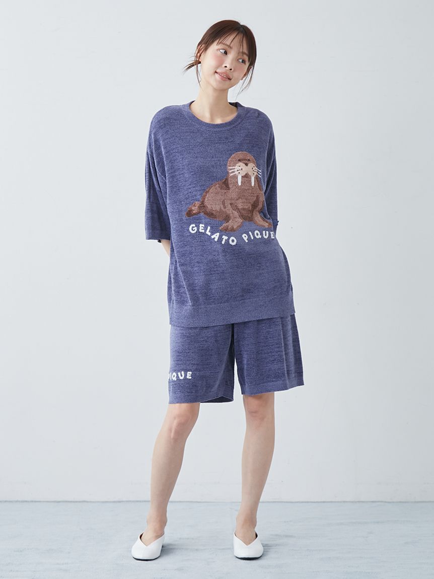 GELATO PIQUE HOMME「【HOMME】【接触冷感】スムーズィーliteシーアニマルジャガードプルオーバー」|プルオーバー|