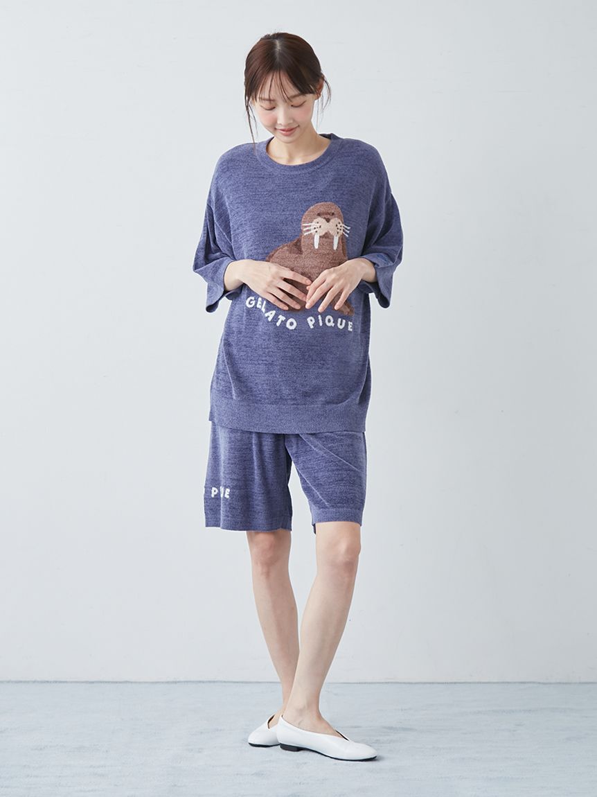 GELATO PIQUE HOMME「【HOMME】【接触冷感】スムーズィーliteシーアニマルジャガードプルオーバー」|プルオーバー|