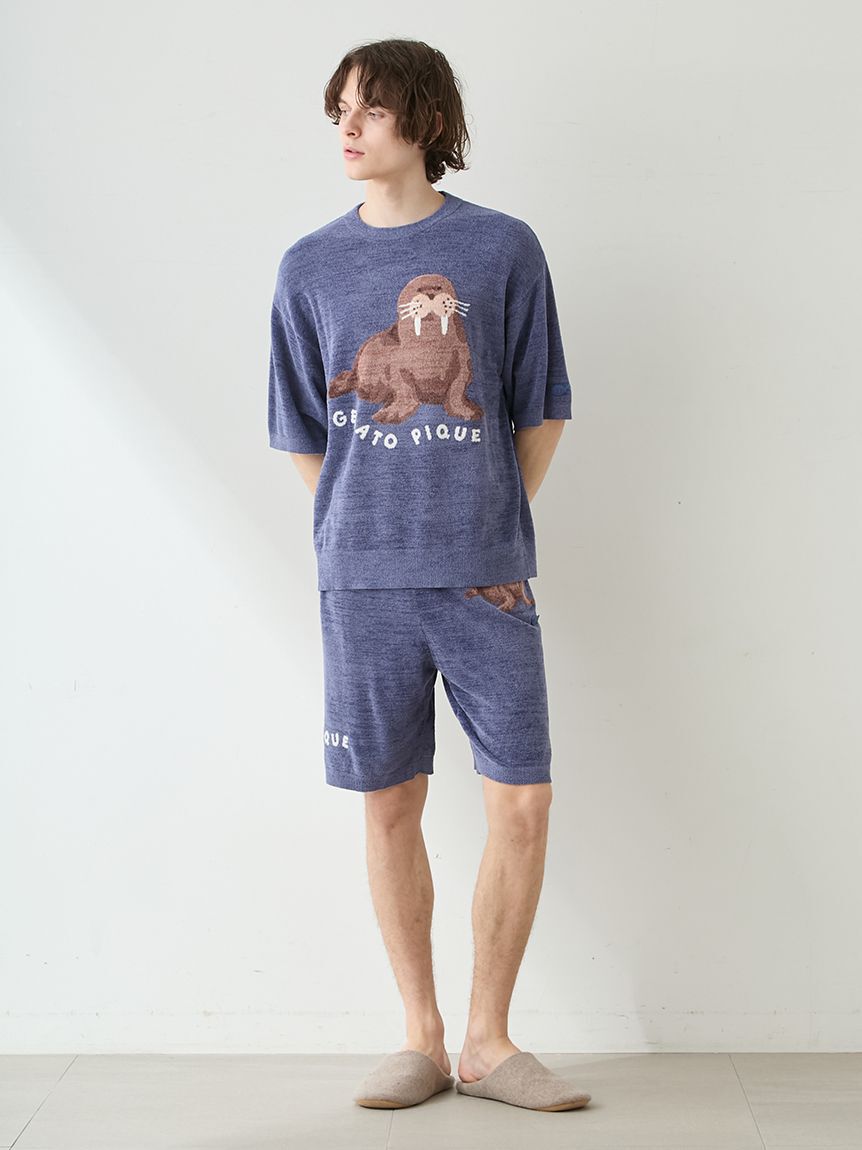 GELATO PIQUE HOMME「【HOMME】【接触冷感】スムーズィーliteシーアニマルジャガードプルオーバー」|プルオーバー|