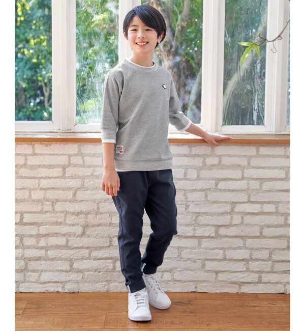 ikka kids「【親子コーデ】ピケレイヤード7分袖Tトレ（120~160cm）」|Tシャツ・カットソー|
