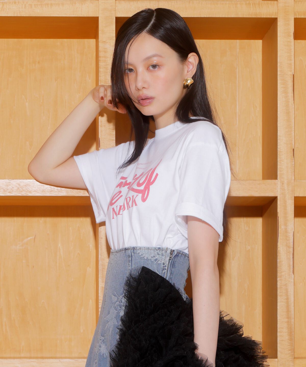 アンドクチュール「オーバーサイズロゴ Tシャツ」|Tシャツ・カットソー|