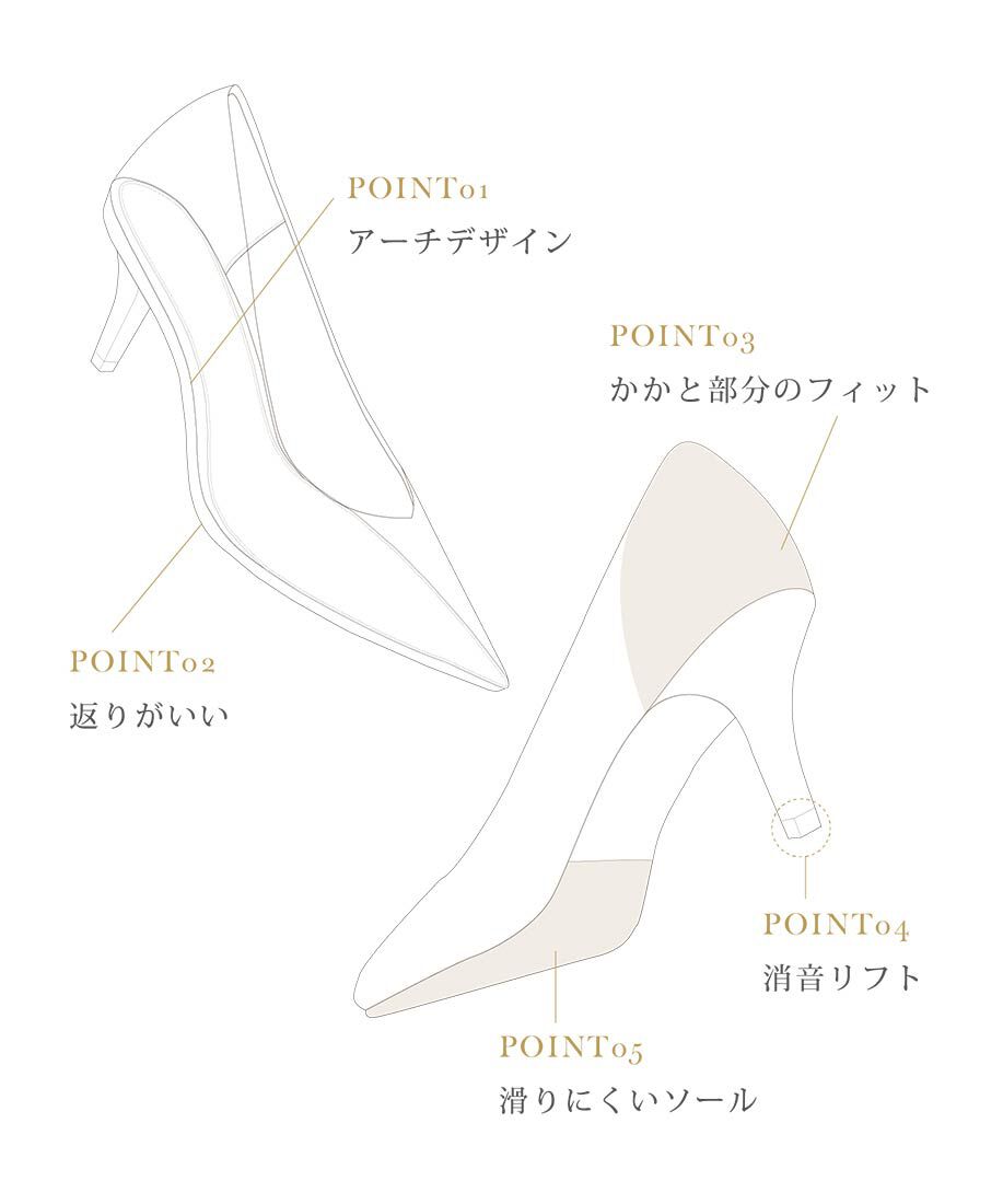  「【走れる美脚パンプス】モノグラムパーツリボンフィットパンプス」|パンプス|