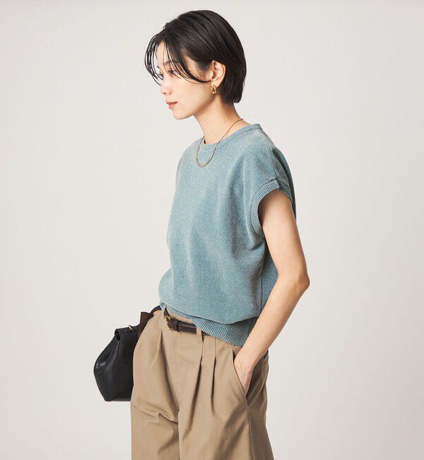 UNITED ARROWS green label relaxing「モール フレンチスリーブ プルオーバー ニット ウォッシャブル」|ニット・セーター|