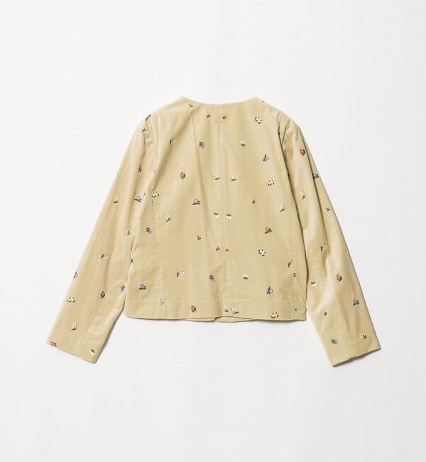 BEAUTY&YOUTH UNITED ARROWS「ベロア エンブロイダリー ノーカラージャケット」|ノーカラージャケット|