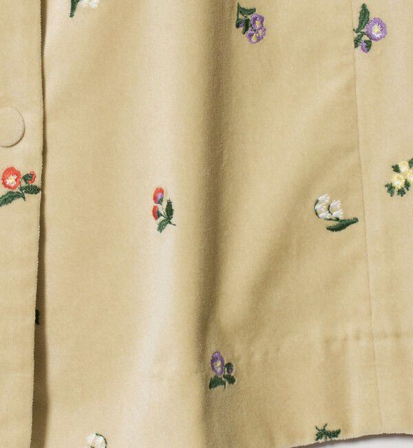 BEAUTY&YOUTH UNITED ARROWS「ベロア エンブロイダリー ノーカラージャケット」|ノーカラージャケット|