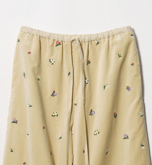 BEAUTY&YOUTH UNITED ARROWS「ベロア エンブロイダリー イージーパンツ」|チノ|