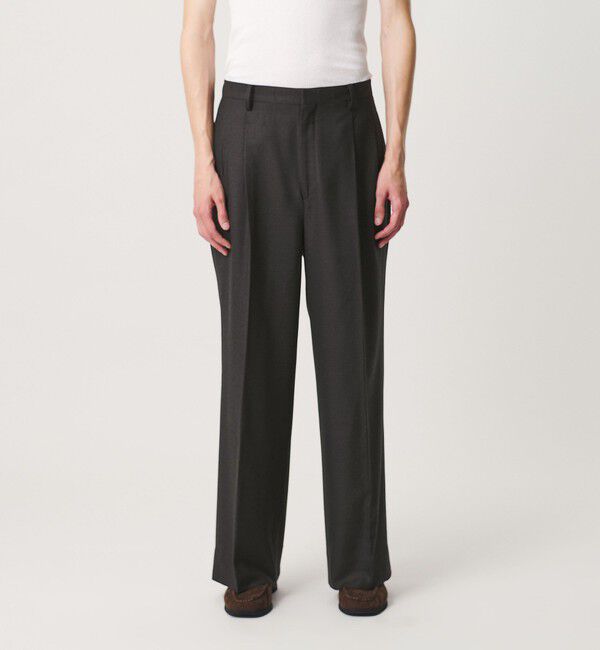 BEAUTY&YOUTH UNITED ARROWS「N/SUIT サキソニー 2プリーツ ワイド スラックス」|チノ|