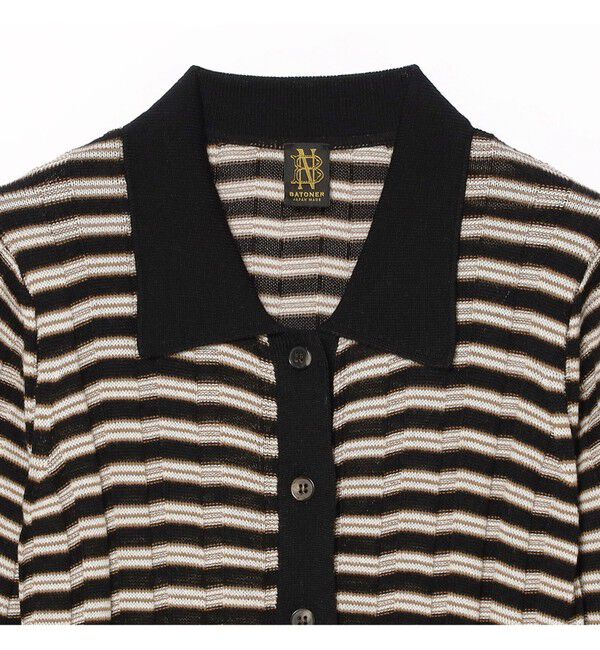 Demi-Luxe BEAMS 「【別注】BATONER &times; Demi-Luxe BEAMS / ポロ ボーダー カーディガン」|カーディガン|