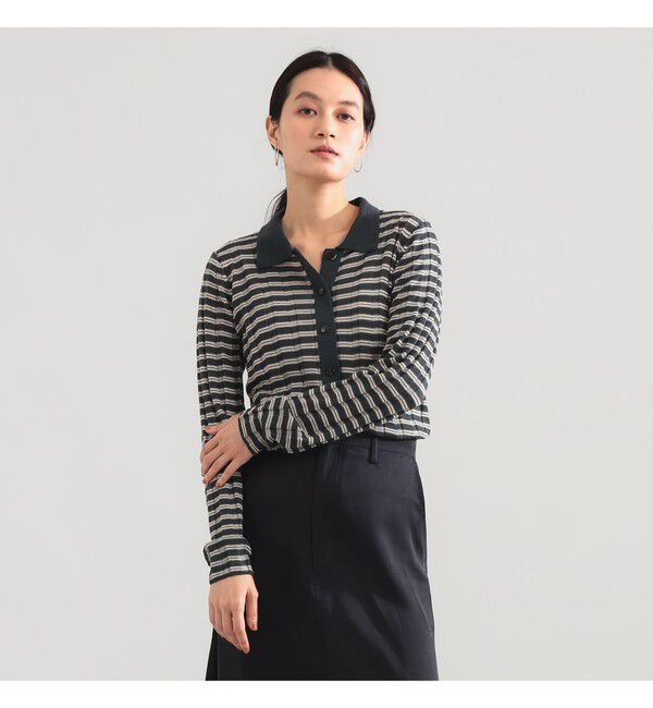 Demi-Luxe BEAMS 「【別注】BATONER &times; Demi-Luxe BEAMS / ポロ ボーダー カーディガン」|カーディガン|FOREST