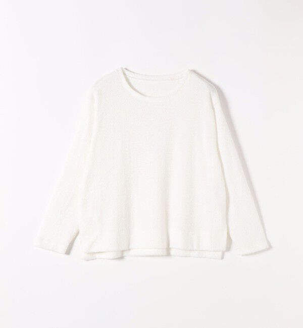 quaranciel「《予約》〈洗濯機可能〉シャギー カット ボートネック ルーズ プルオーバー」|Tシャツ・カットソー|
