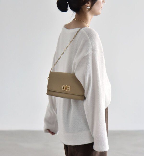 quaranciel「《予約》〈洗濯機可能〉シャギー カット ボートネック ルーズ プルオーバー」|Tシャツ・カットソー|