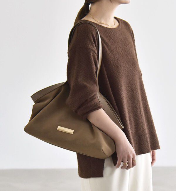 quaranciel「《予約》〈洗濯機可能〉シャギー カット ボートネック ルーズ プルオーバー」|Tシャツ・カットソー|