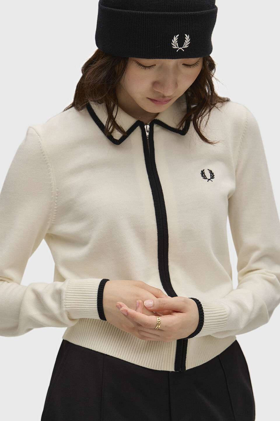 FRED PERRY 「FRED PERRY／Zip-Through Knitted Shirt／ジップスルーニットシャツ」|ニット・セーター|
