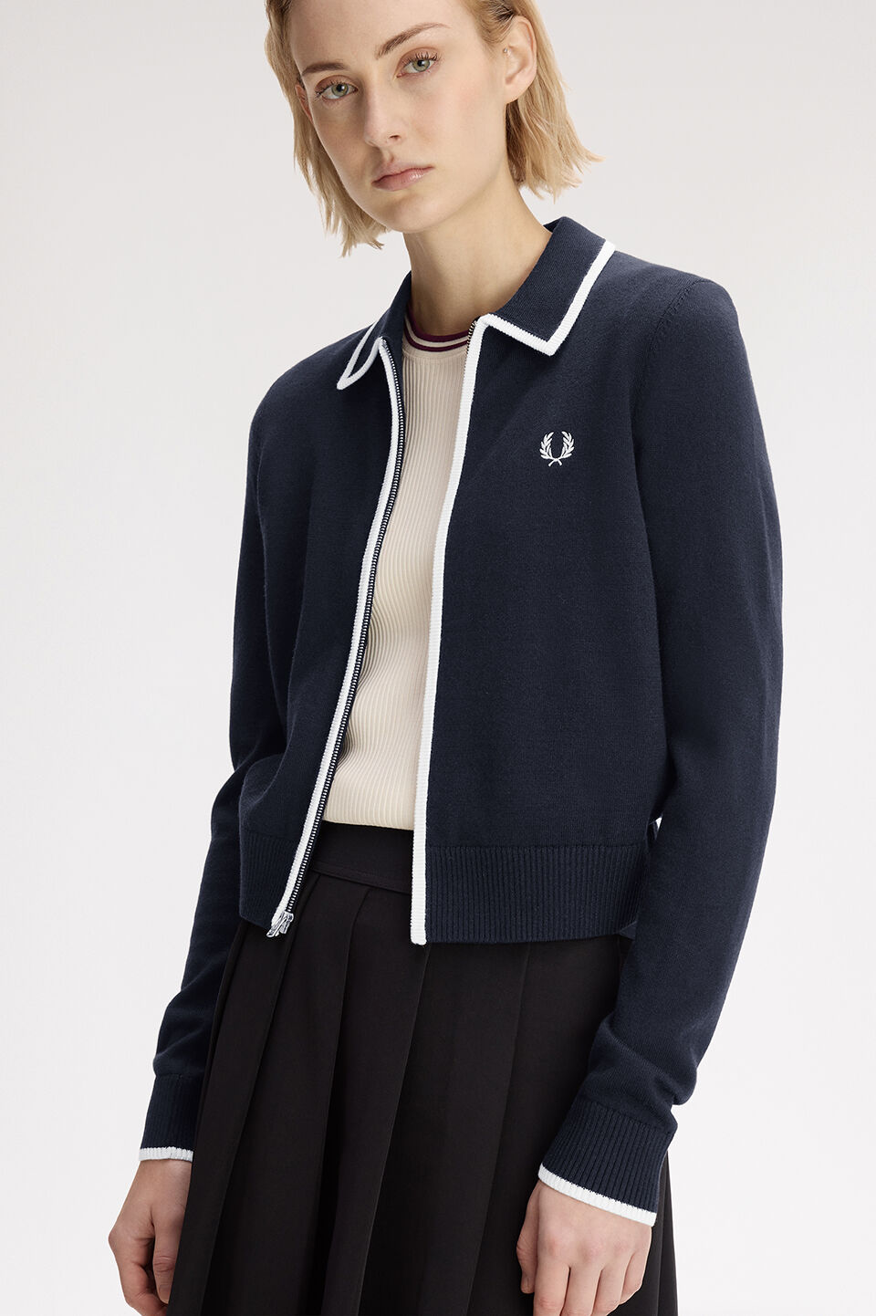 FRED PERRY 「FRED PERRY／Zip-Through Knitted Shirt／ジップスルーニットシャツ」|ニット・セーター|