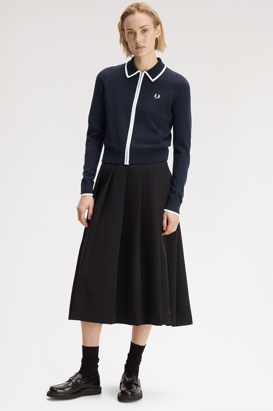 FRED PERRY 「FRED PERRY／Zip-Through Knitted Shirt／ジップスルーニットシャツ」|ニット・セーター|