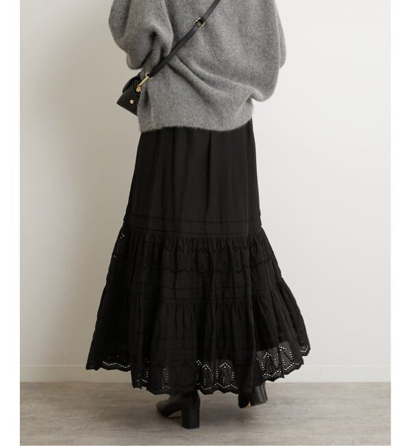 JOURNAL STANDARD relume「《WEB限定追加2》コットンボイルタック刺繍ロングスカート」|スカート|