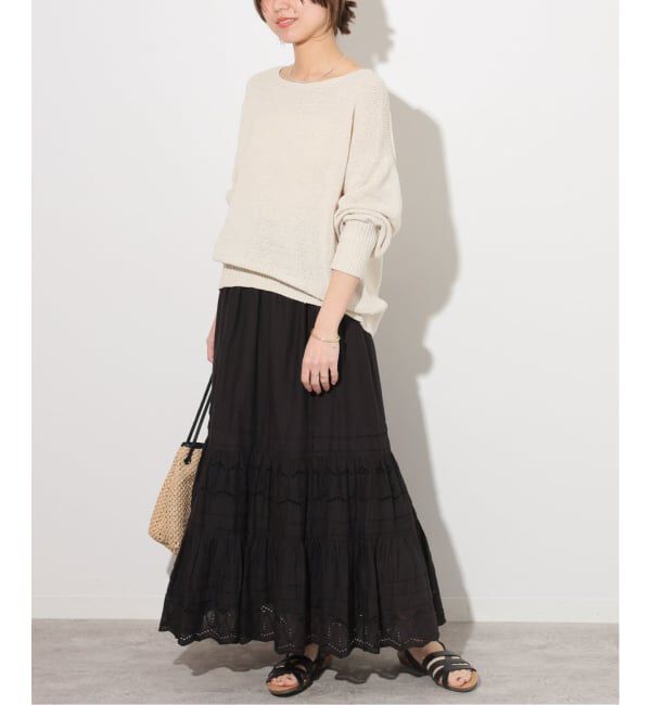 JOURNAL STANDARD relume「《WEB限定追加2》コットンボイルタック刺繍ロングスカート」|スカート|