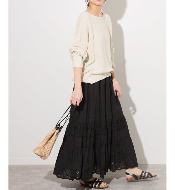 JOURNAL STANDARD relume「《WEB限定追加2》コットンボイルタック刺繍ロングスカート」|スカート|
