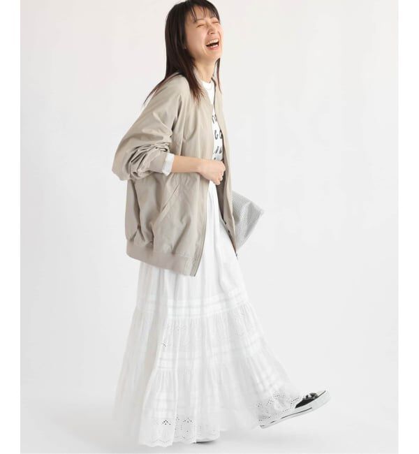 JOURNAL STANDARD relume「《WEB限定追加2》コットンボイルタック刺繍ロングスカート」|スカート|
