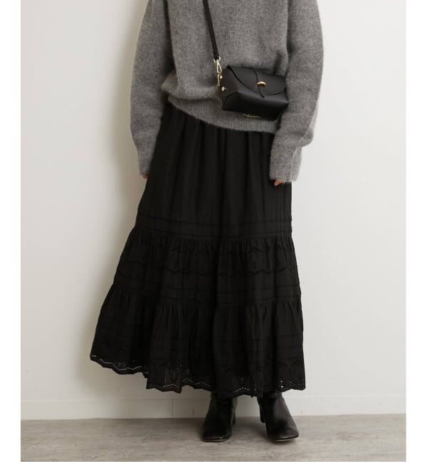 JOURNAL STANDARD relume「《WEB限定追加2》コットンボイルタック刺繍ロングスカート」|スカート|