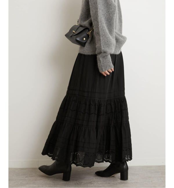 JOURNAL STANDARD relume「《WEB限定追加2》コットンボイルタック刺繍ロングスカート」|スカート|