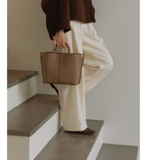 E'POR「【E'POR】BAMBOO BAG Medium/軽量・通勤・26SS」|ハンドバッグ|