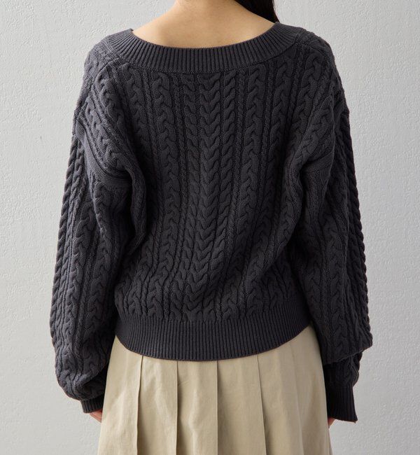  「【2026AW Debut】【UNFORM】ケーブルショートニット」|ニット・セーター|