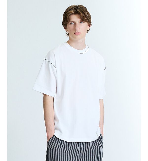 ABAHOUSE「ハンドステッチ 半袖Tシャツ」|Tシャツ・カットソー|