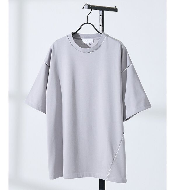 ABAHOUSE「ハンドステッチ 半袖Tシャツ」|Tシャツ・カットソー|ライトグレー