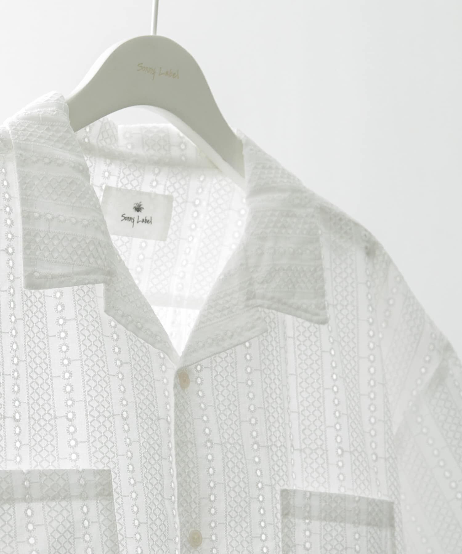 Sonny Label 「レース刺繍ショートスリーブシャツ」|シャツ・ブラウス|