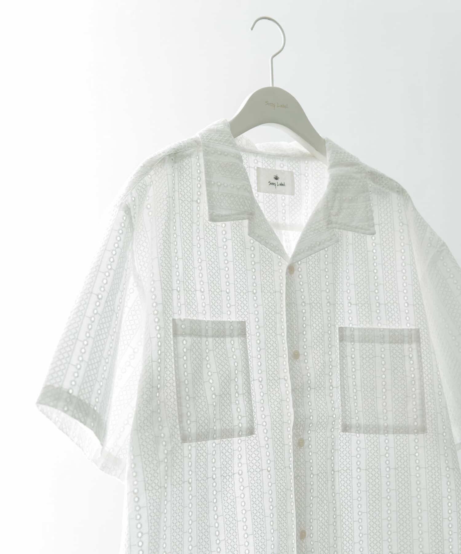 Sonny Label 「レース刺繍ショートスリーブシャツ」|シャツ・ブラウス|