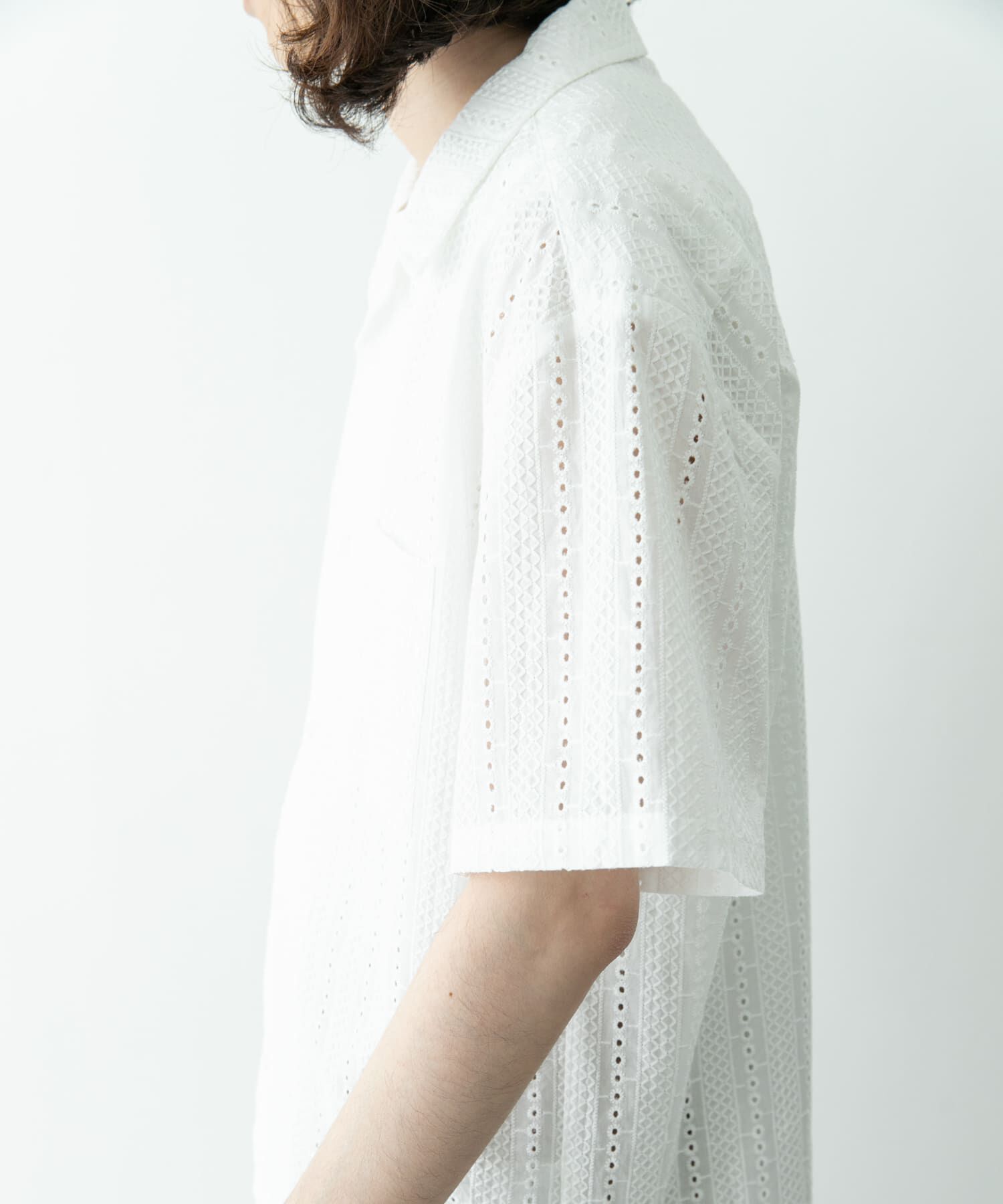 Sonny Label 「レース刺繍ショートスリーブシャツ」|シャツ・ブラウス|