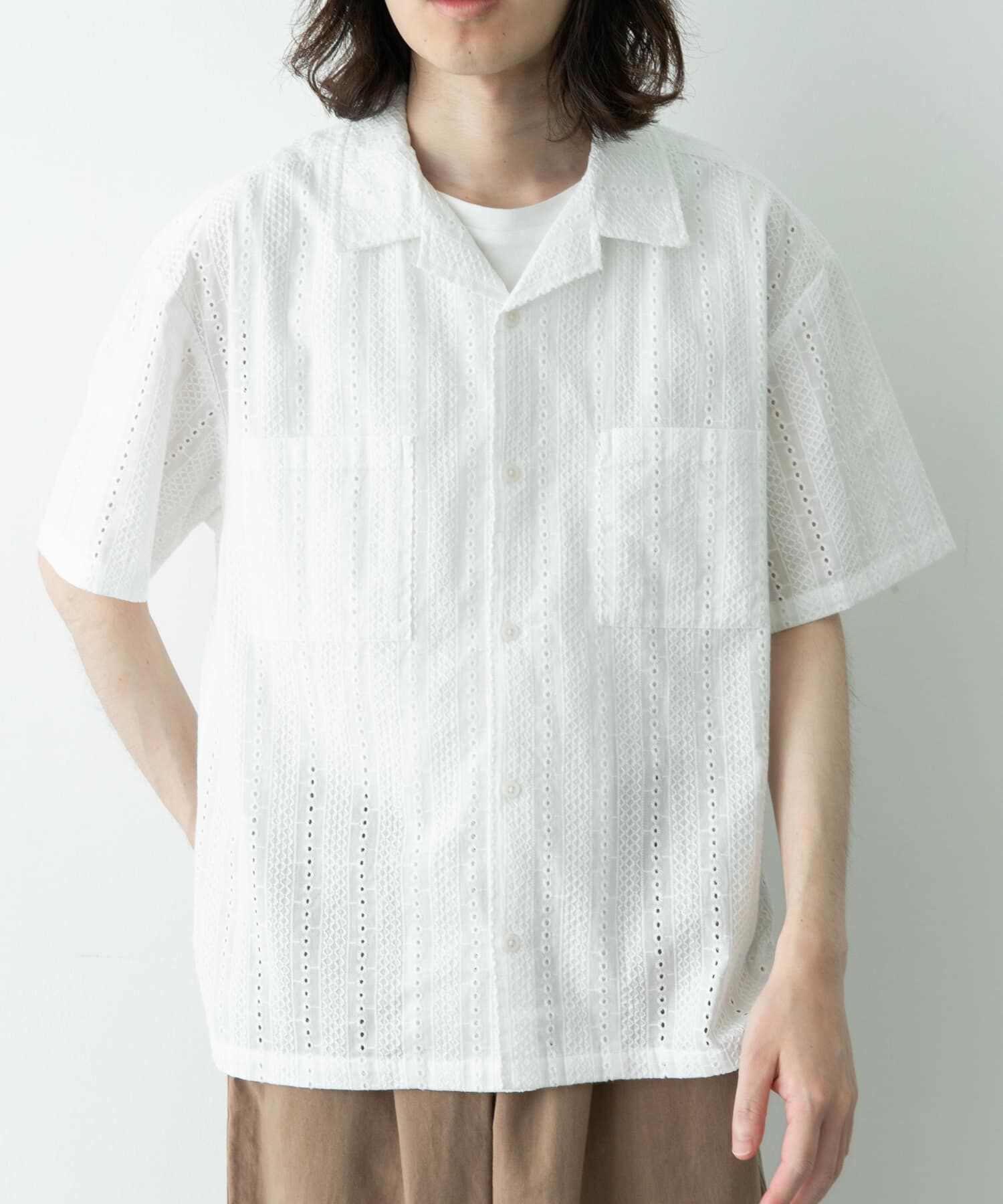 Sonny Label 「レース刺繍ショートスリーブシャツ」|シャツ・ブラウス|